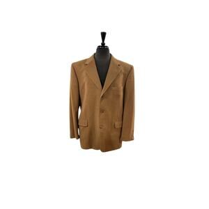Men's Wool Cashmere Blend Soft Feel Brown Blazer Milepost Four 42R EUC